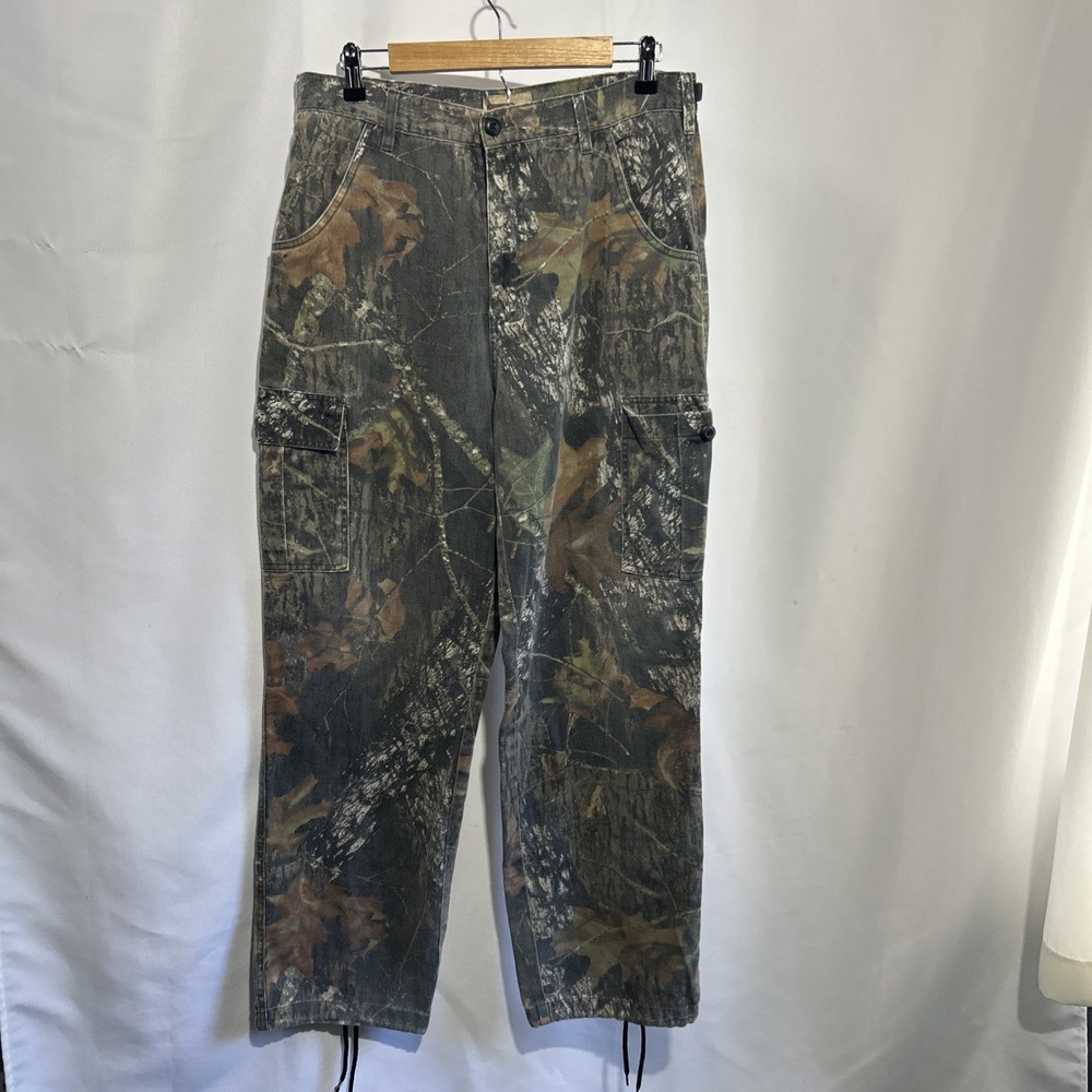 Mossy Oak FieldStaff Breakup Camo Pants Size M 32/34 Y2k Baggy